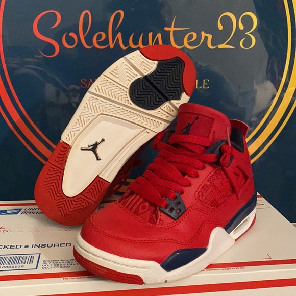 Air Jordan 4 retro FIBA. Sz 4Y - Picture 7 of 9